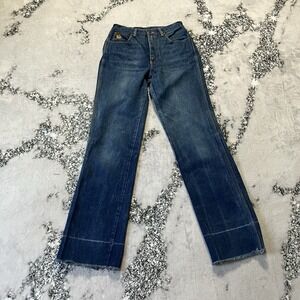 Vintage Gloria Vanderbilt Jeans Murjani Womens Size 10 Blue Raw Hem Cotton